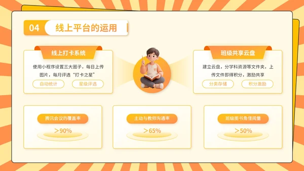 橙色3D风开学季：新学年规划PPT模板