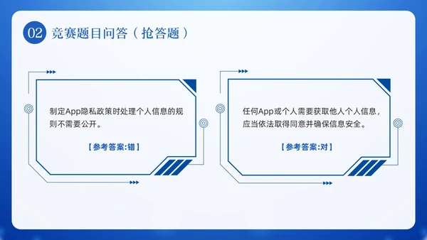 蓝色卡通网络安全知识竞赛PPT模板宣传PPT动态PPT国家网络安全宣传周网络安全宣传周