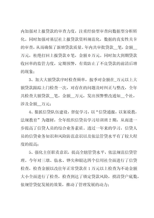 2023年终信贷员工作总结模板