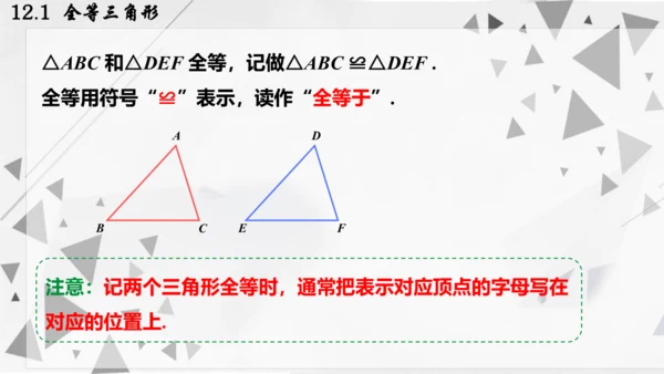 人教版数学八年级上册12.1  全等三角形课件（共24张PPT）