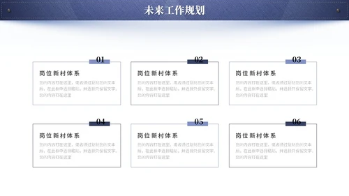 蓝色简约创意牛仔布质感工作总结工作汇报ppt模板