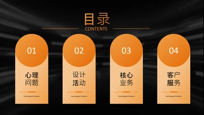黑橙色科技风商务目录页
