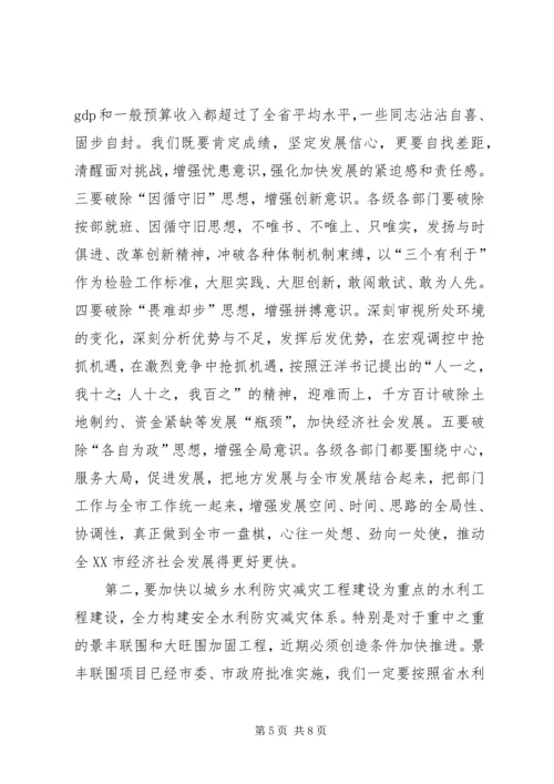 在全局解放思想学习讨论活动动员大会上的讲话.docx