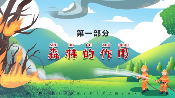森林防火保护森林，家校安全通用PPT模板