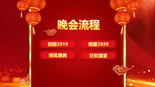 跨越2020开门红震撼企业年会颁奖PPT