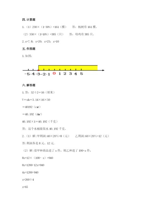 兴化市六年级下册数学期末测试卷word.docx