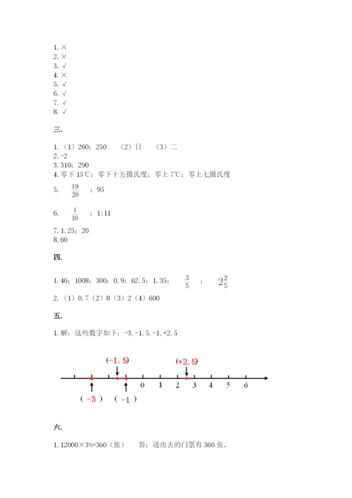 浙教版数学小升初模拟试卷及参考答案（综合卷）.docx