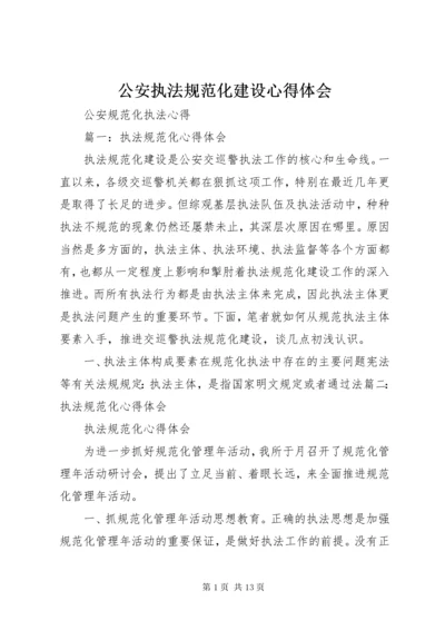 最新精编之公安执法规范化建设心得体会.docx