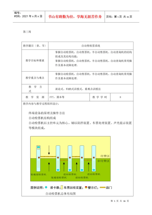 城市轨道交通车站设备教案.docx