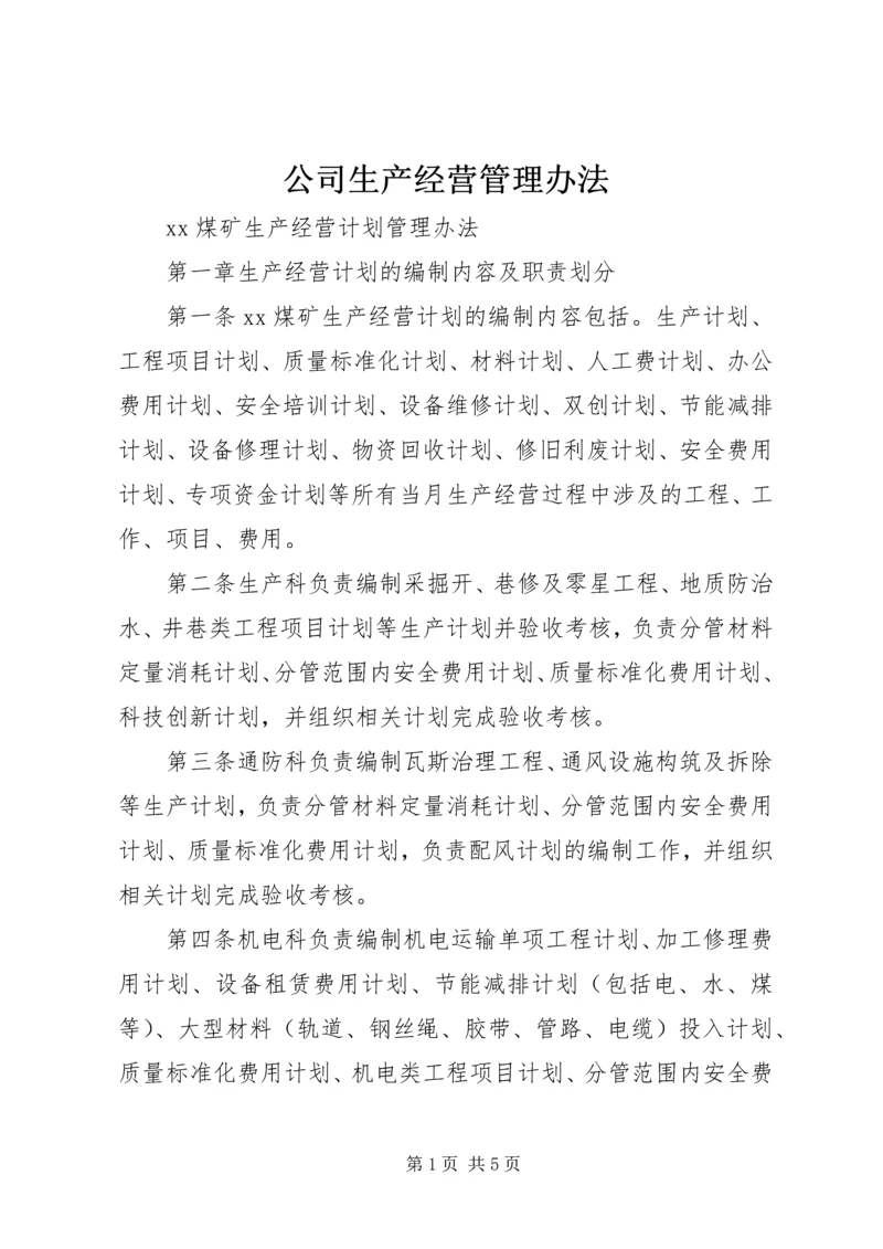 公司生产经营管理办法 (2).docx