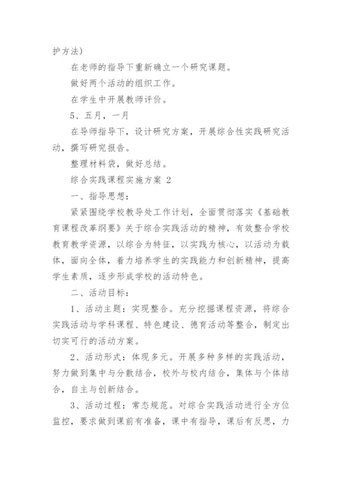 综合实践课程实施方案.docx