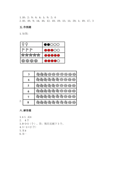 北师大版一年级上册数学期中测试卷（易错题）word版.docx