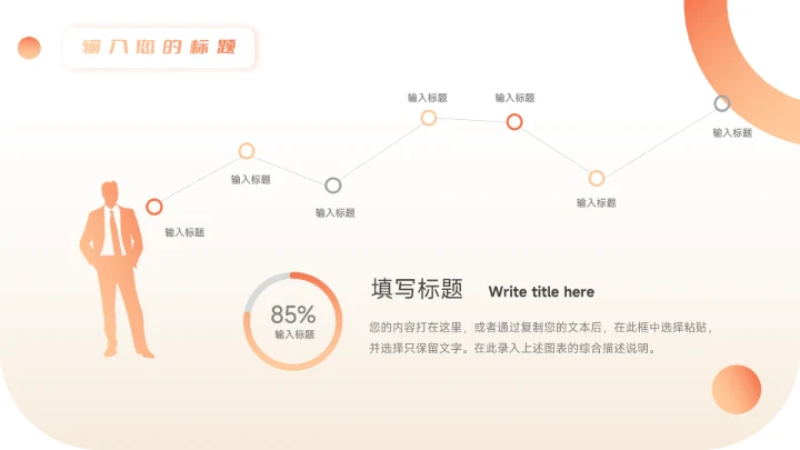 橙色创意UI质感数码产品宣传PPT模板