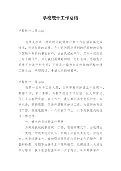 学校统计工作总结.docx