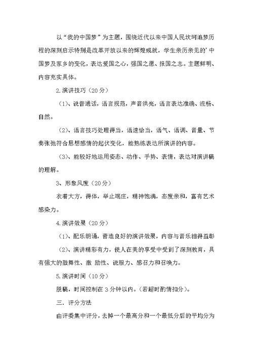 有关演讲比赛方案锦集6篇