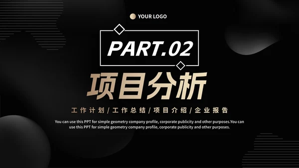 极简风黑白渐变商业计划书研究报告PPT模板
