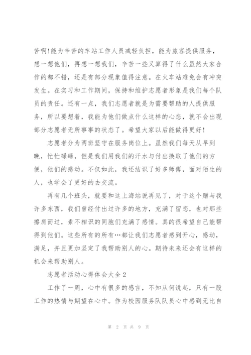 志愿者活动心得体会大全.docx
