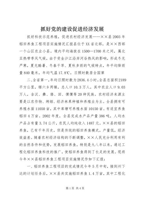 抓好党的建设促进经济发展 (3).docx