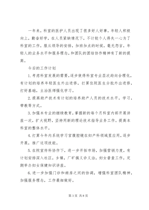 妇产科医师个人工作总结范文.docx