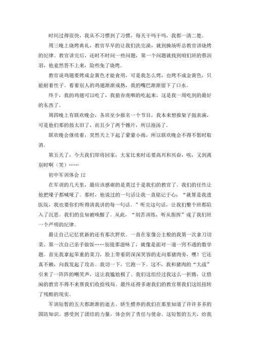初中军训体会精选15篇.docx