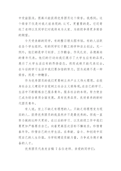 优秀团员代表发言稿.docx