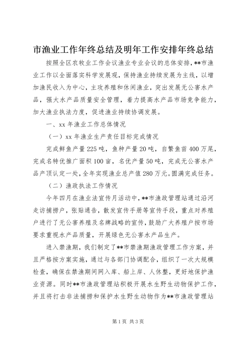 市渔业工作年终总结及明年工作安排年终总结.docx