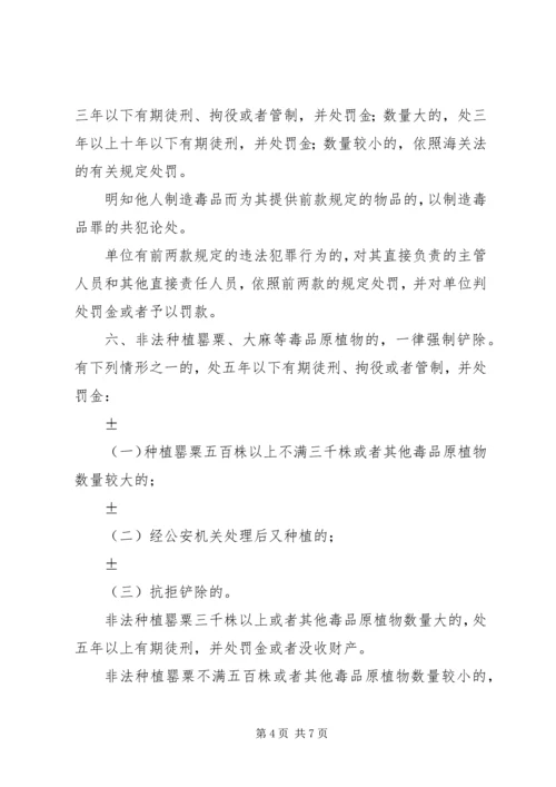 全国人民代表大会常务委员会关于禁毒的决定五篇.docx