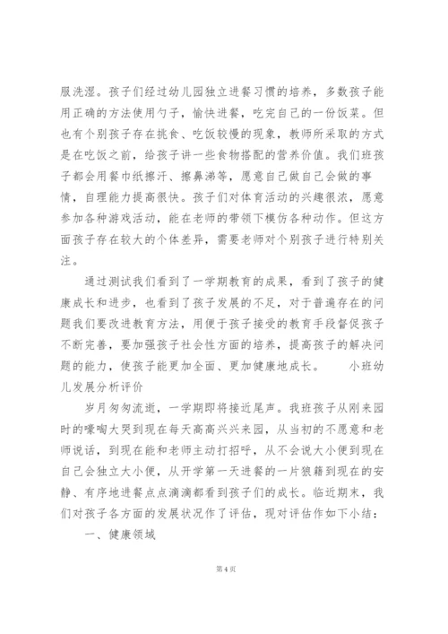 小班幼儿发展分析评价.docx