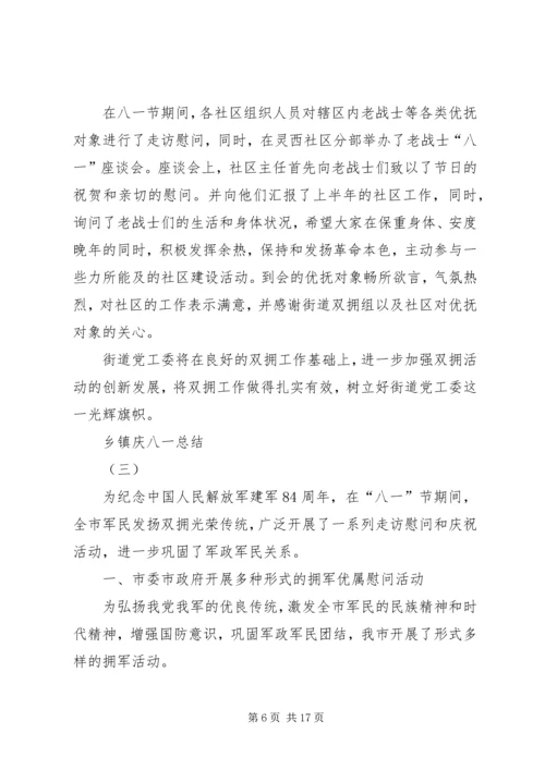 乡镇庆八一总结5篇.docx