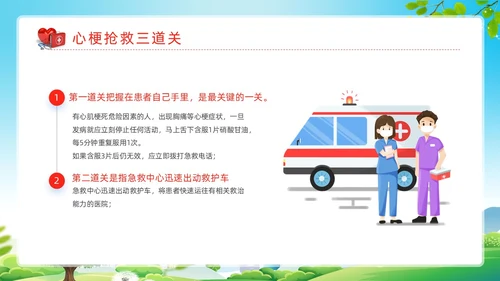 蓝色清新展板风医护培训中国1120心梗救治日动态PPT