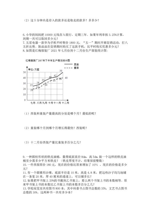六年级小升初数学应用题50道附答案【综合卷】.docx