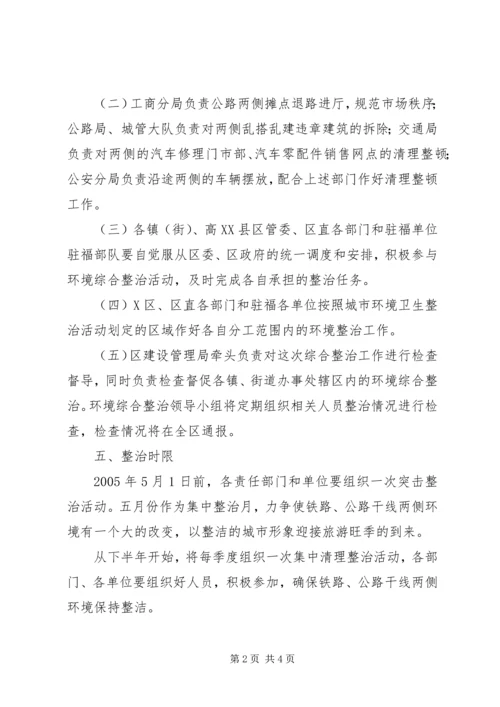 铁路公路干线两侧环境卫生综合整治实施方案 (6).docx