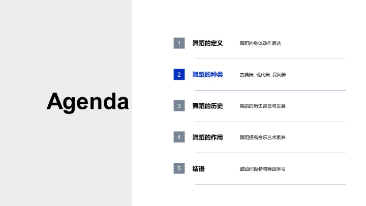 舞蹈艺术教学概览PPT模板