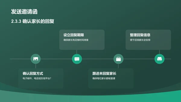 绿色渐变风家长会PPT模板
