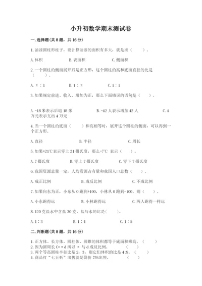 小升初数学期末测试卷【考点精练】.docx