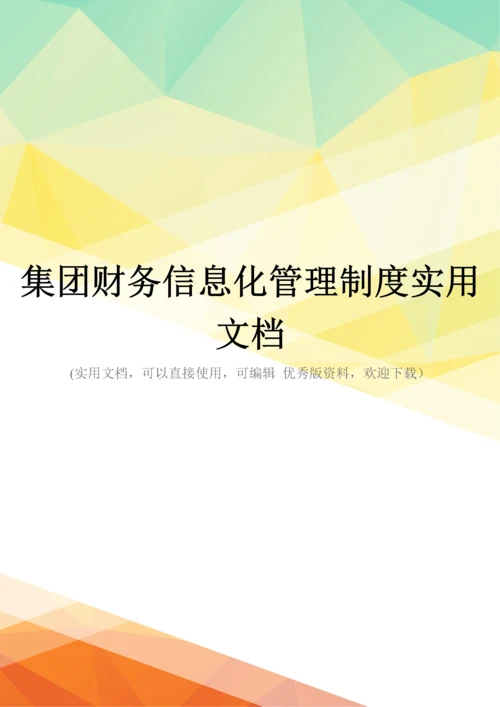 集团财务信息化管理制度实用文档.docx