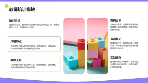 紫色卡通风格教育培训PPT