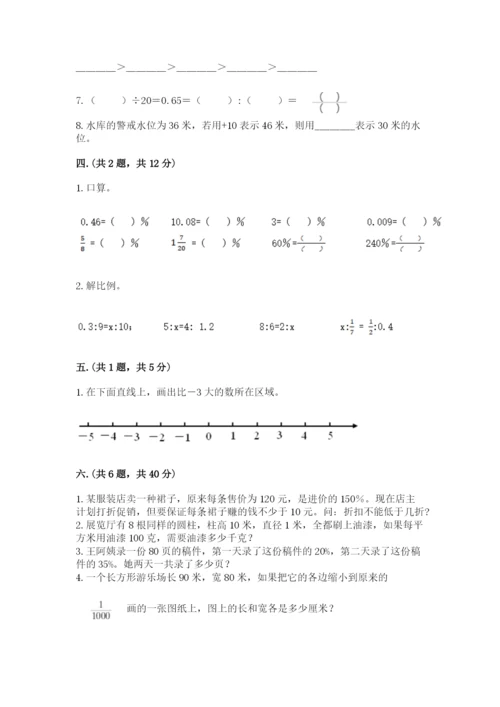 苏教版数学小升初模拟试卷（典优）.docx