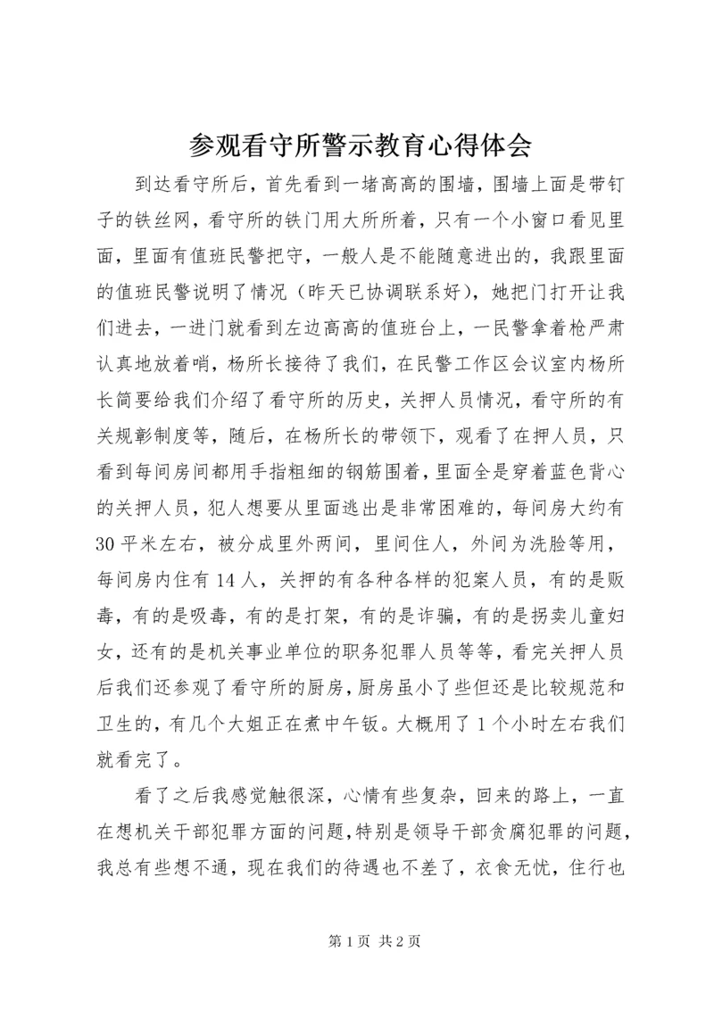 参观看守所警示教育心得体会.docx