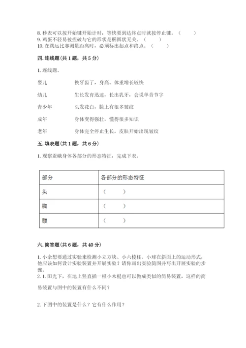 教科版小学科学三年级下册 期末测试卷最新.docx