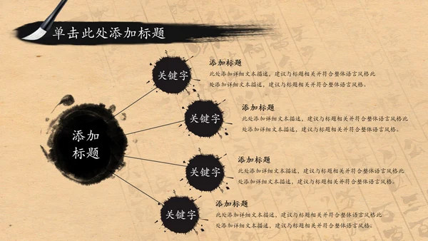 中国风水墨茶文化PPT模板