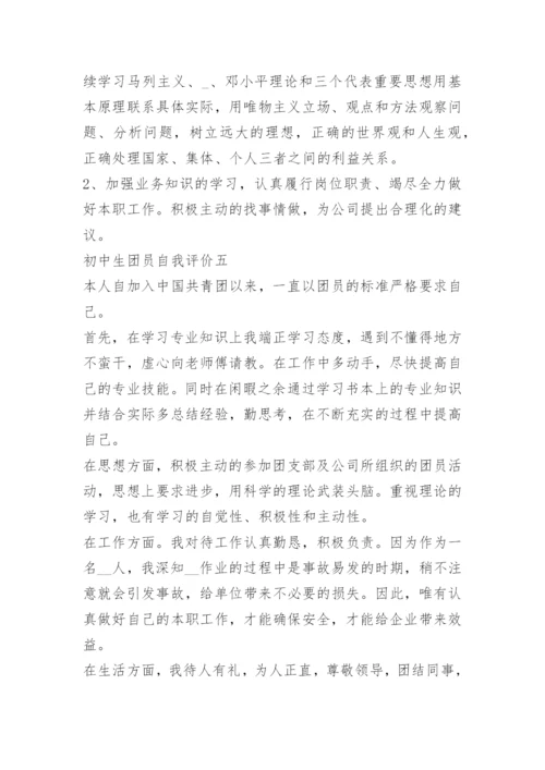 初中生团员自我评价5篇.docx