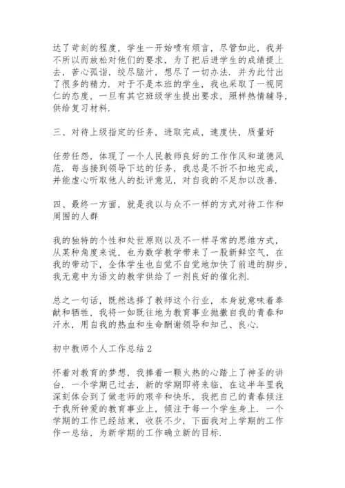 初中教师个人工作总结例文5篇.docx