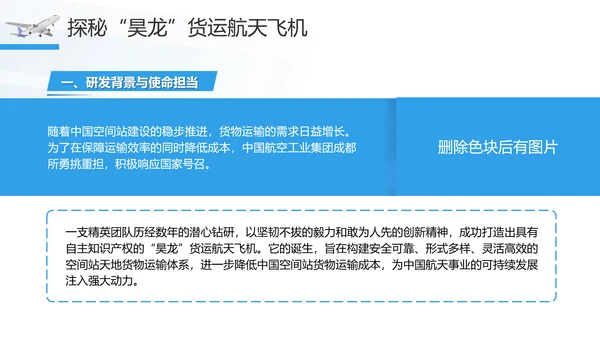 昊龙货运航天飞机助力中国航空事业走向世界团课PPT课件