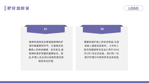 紫色卡通精神科病房安全管理PPT模板宣传PPT动态PPT