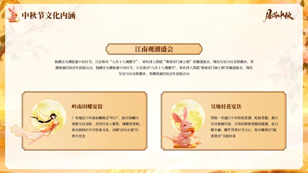 橙色国风中秋佳节PPT模板