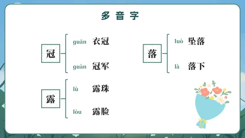 部编版六年级上册第四课花之歌PPT模板