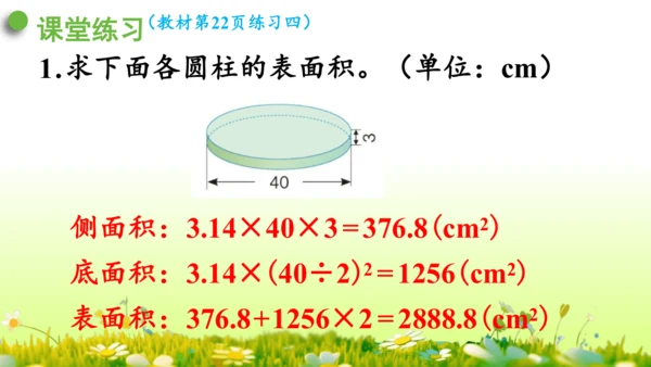 圆柱的表面积（课件）-六年级下册数学人教版(共49张PPT)