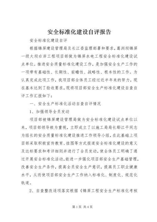 安全标准化建设自评报告 (3).docx