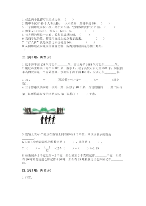 苏教版数学六年级下册试题期末模拟检测卷精品（精选题）.docx